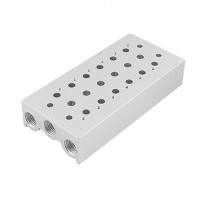 Rectangle 6 Rows Pneumatic Manifold Solenoid Valve Base