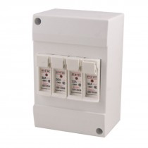 AC 380V 32A 10 x 38mm Cylindrical Fuse Holder RT18-32 4P with LED