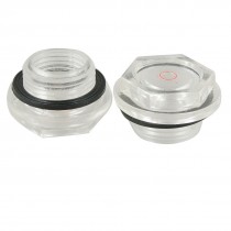 27mm Thread Dia Liquid Level Sight Glass for Air Compressor 2 Pcs