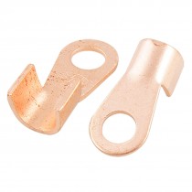10 Pcs 10mm Tongue Hole Dia. Non-insulated Ring Terminals