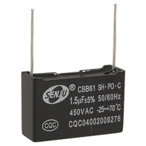 CBB61 Model Air Conditioner Fan Motor Running Capacitor 1.5uF AC 450V