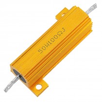 5% 50W 100 Ohms Wirewound Aluminium Housed Resistor Gold Tone