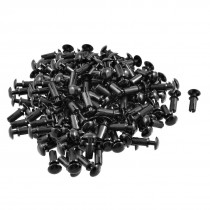 200x Disassemble 10.5mm Push in Height Nylon Clips Fasteners Rivets Black