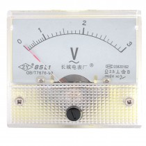 Class 2.5 Accuracy AC 0-3V Scale Range Analog Voltmeter Panel Meter