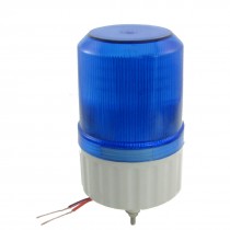 DC 24V Industrial Blue LED Signal Warning Rotating Light w Buzzer Siren