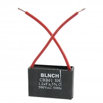 Ceiling Fan Capacitor CBB61 1.2uf 500VAC 2 Wire 50Hz