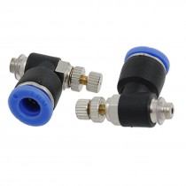 2 Pcs 6mm Push in to Connect Speed Control Fittings New