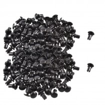 200 x PCB 6.0mm Push in Height Nylon Clips Fasteners Rivets Black