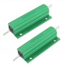 100W 800 Ohm Screw Tap Mounted Aluminum Housed Wirewound Resistors 2 Pcs
