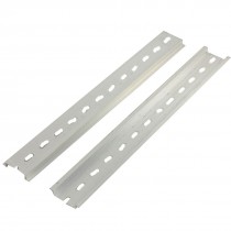 15 Pcs 35mm Width Slotted Design Aluminum DIN Rail 250mm 9.8"