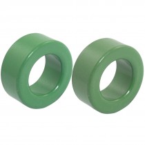 2 Pcs 0.2" Outside Dia Magnetism Ferrite Ring Core Green