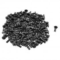 200 Pcs Black Nylon 3.0mm Bottom Dia Push Clips Rivets Fasteners R3065