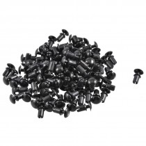 100x Disassemble 7.5mm Push in Height Nylon Clips Fasteners Rivets Black