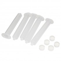5 Pcs Glue Liquid Cartridge Dispensing Syringe Barrel 55CC Clear
