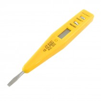 Yellow Plastic Handle Digital AC DC 12-250V Voltage Tester Detection