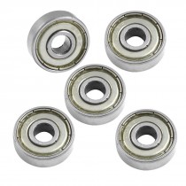 626Z 6mm x 19mm x 6mm Shielded Radial Miniature Deep Groove Ball Bearing 5 Pcs