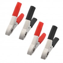 6 Pairs Plastic Boots Coated Metal Alligator Clips 50mm Length