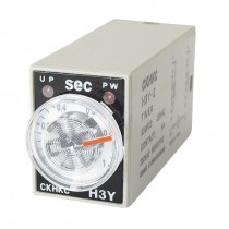H3Y-2 AC 220V DPDT 0-1 Seconds 1S 8 Pins Power on Time Delay Relay