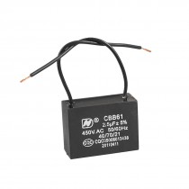 Non Polar AC 450V 2.5uF Wired Ceiling Fan Motor Run Capacitor CBB61