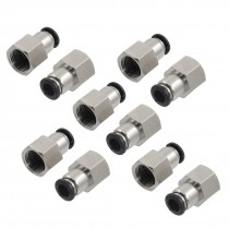 10 Pcs 3/8" PT Female Thread 8mm Push In Joint Pneumatic Quick Fittings