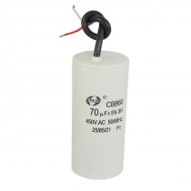 CBB60 AC 450V 70uF Cylindrical Non Polar Motor Capacitor