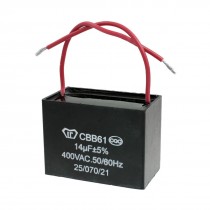 CBB61 400VAC 14uF 5% 2-Wire Polypropylene Film Motor Run Capacitor
