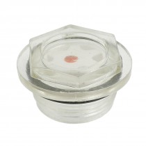 26mm Male Thread Dia Plastic Air Compressor Oil Level Sight Glass Clear