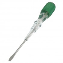 AC 100V-500V Flathead Screwdriver Voltage Test Electroprobe Silver Tone
