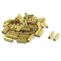 50 Pcs Female Threaded Pillars Brass Standoff Spacer Gold Tone M2x10mm