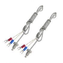 2 x K Type 0-400 Degree Celsius Thermocouple Sensors 1M 3.3Ft