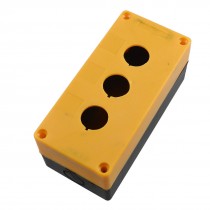 Black Orange Triple Holes Pushbutton Switch Control Station Box