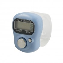 Digital 5 Digit LCD Finger Ring Tally Counter Light Blue for Golf