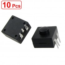 10 Pcs Vertical 3 Pin On Off On Off Position Torch Push Button Switch Black