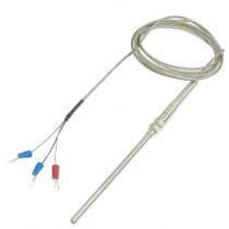 100mm x 5mm 2 Meter 6.5ft 0-400C Temprature Sensor PT Type Thermocouple Probe