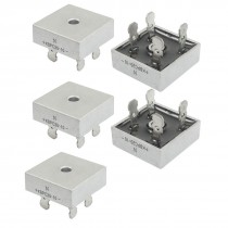 5 Pcs KBPC20-10 1KV 20A Single Phase Bridge Rectifier Half-Wave Silver Tone