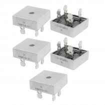 5 Pcs KBPC50-10 1KV 50A Single Phase Bridge Rectifier Half-Wave Silver Tone