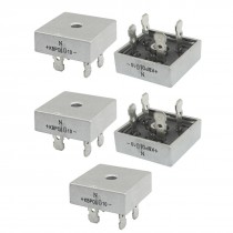 5 Pcs KBPC40-10 1KV 40A Single Phase Bridge Rectifier Half-Wave Silver Tone