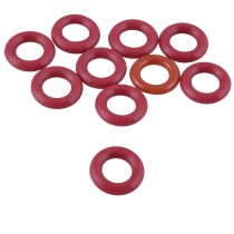 11mm x 6mm x 2.5mm Red Rubber O Shaped Rings Oil Seal Gasket Washer 10 Pcs