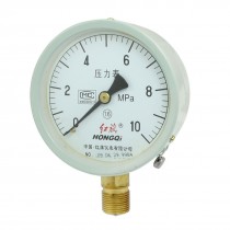 1/2" NPT Thread 0-10MPa Round Face Water Air Pressure Gauge