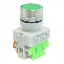 Round Green Cap DPST 1NO 1NC Momentary Push Button Switch 660V 10A