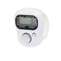 Adjustable Band White Plastic Shell Counting Button Electronic Finger Counter