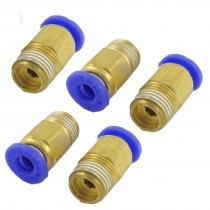 5PCS 1/8" PT Male Thread to 4mm Tube Push in Connect Straight Quick Fittings