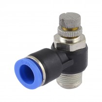 5 8" Threaded Pneumatic Speed Controller for 12mm Diameter Tube