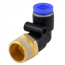 L Shaped 3 8" PT Male Threaded to 8mm Tubing Pneumatic Quick Fitting