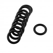 10 Pcs 19mm x 3mm Rubber Oil Seal O Ring Sealing Gasket Washers Black