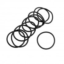 10 Pcs 31mm Outside Dia 2mm Thick Rubber O Rings Gaskets Black