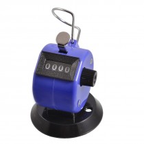 Golf Pitch 4 Digit Number Clicker Hand Held Tally Counter Black Blue