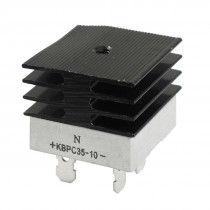 KBPC35-10 35A 1KV Single Phase Bridge Rectifier Half-Wave White w Heatsink