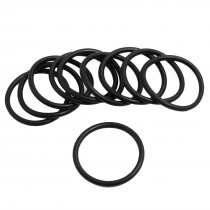 10 Pcs Black Rubber 29mm x 2.5mm Oil Seal O Rings Gaskets Washers