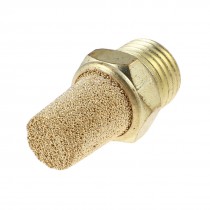 1/4" PT Thread Sintered Pneumatic Air Exhaust Silencer Muffler Gold Tone